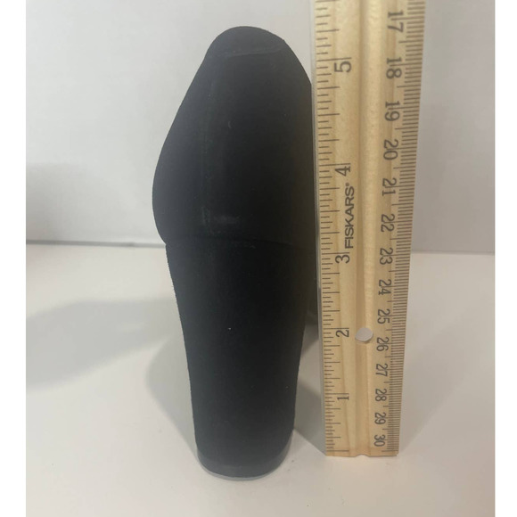 Reed Evins Black Suede Piped Pump Women's Heels 6M New in Box - Picture 11 of 12